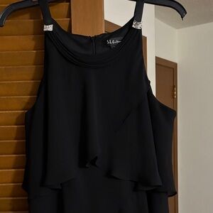 S.L. Fashions Black Strapless Dress